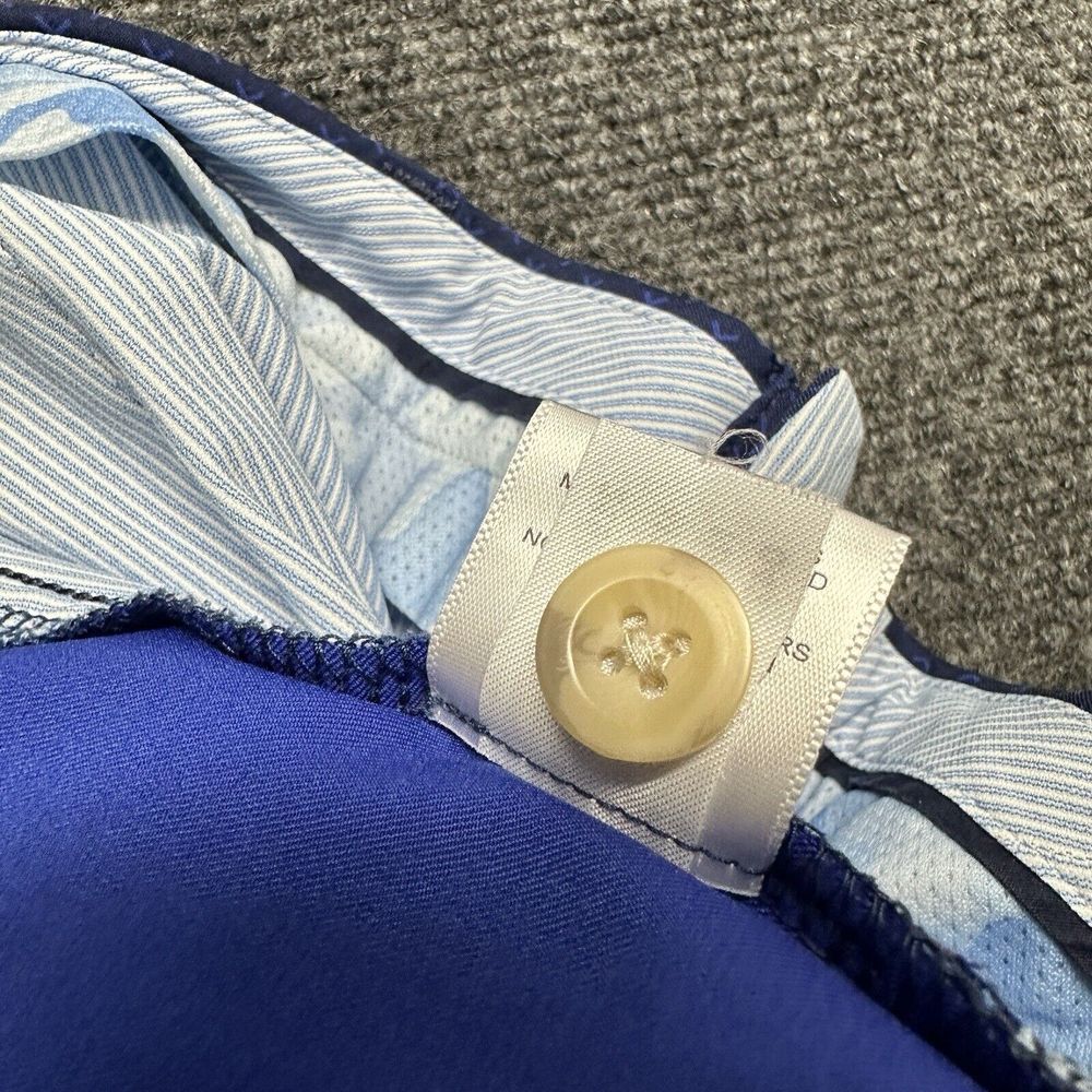 Peter Millar Crown Sport Shorts Mens 38 Blue Geometric AOP Golf Performance - Picture 6 of 11